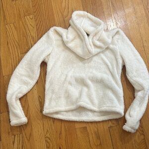 Aerie Soft Cream Cowl Neck Sweater